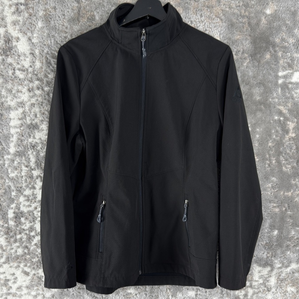 Gerry Size M Stretch Mock Neck Full Zip Jacket‎ Black Long Sleeve Outdoor